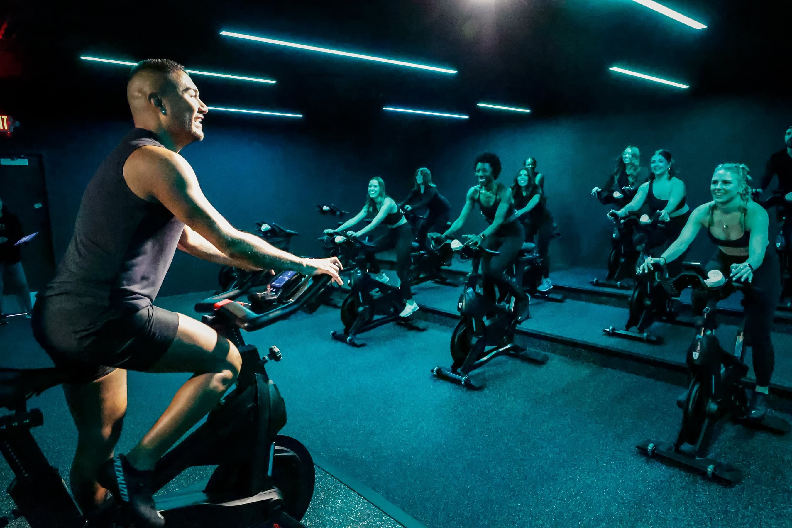 Cycle room with class in session